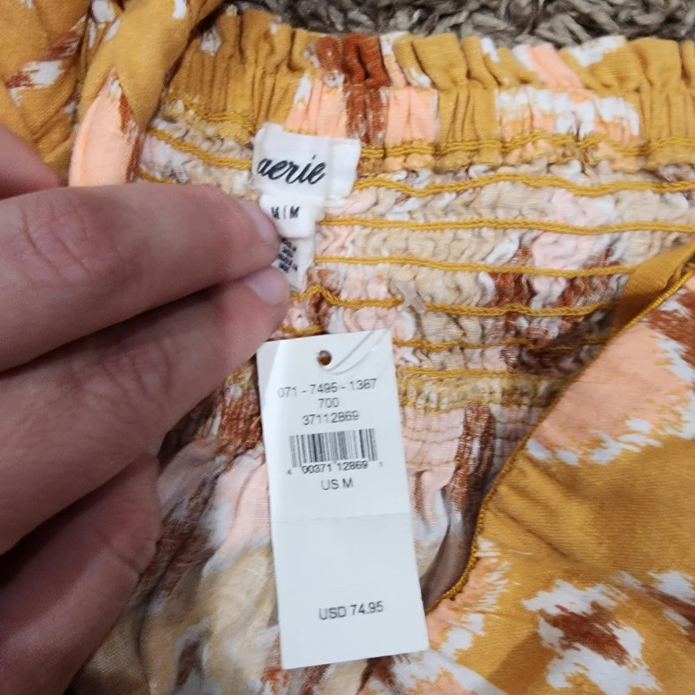 NWT Aerie Halter Maxi Linen Blend Sun Dress. Women’s size M - Picture 4 of 6